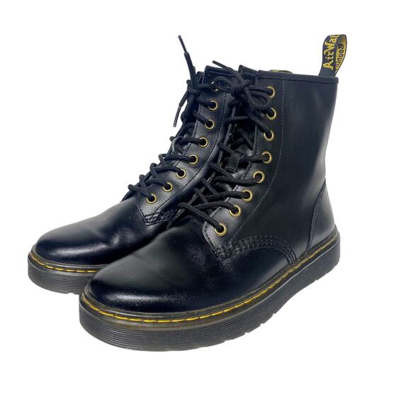 Dr Martens Unisex M 7 L 8 Zavala Black Lace Up Combat Boots - Picture 1 of 7
